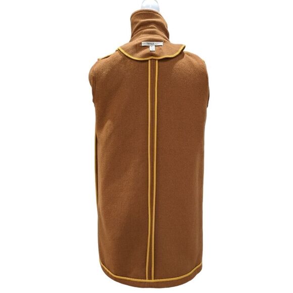 Zara Women's Camel Tan Wide Sleeve Cuffs Double Breasted Peacoat Size S - Picture 7 of 8